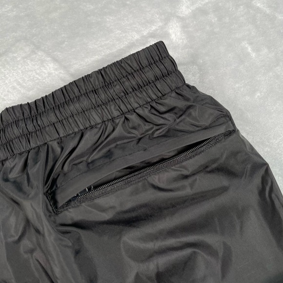 Tek Gear Pants Mens Large Black Gray Jersey Lined Windbreaker Vintage Y2K - Picture 5 of 16